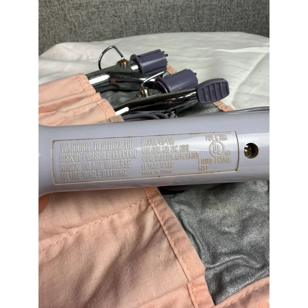 Vintage Vidal Sassoon VS-195 Quick-Change Curling‎ Iron Kit Auto Shut Off